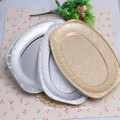 Food Grade Flexible Oval Aluminum Foil Dish Plate Container For Turkey